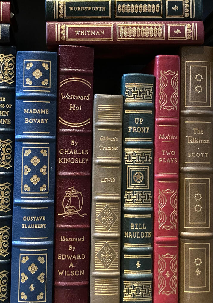 Antique Books Lined Up Antique Books Lined Up